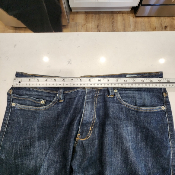 DU/ER Pants Mens 34x34 Blue Denim L2X Relaxed Taper Stretch Performance Cooling - Picture 10 of 15